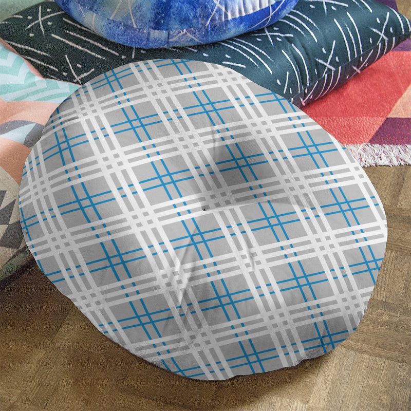 Housse et insert pour coussin de luxe New York Fly Football, 30 po x 30 po, Argent / bleu Carolina / blanc