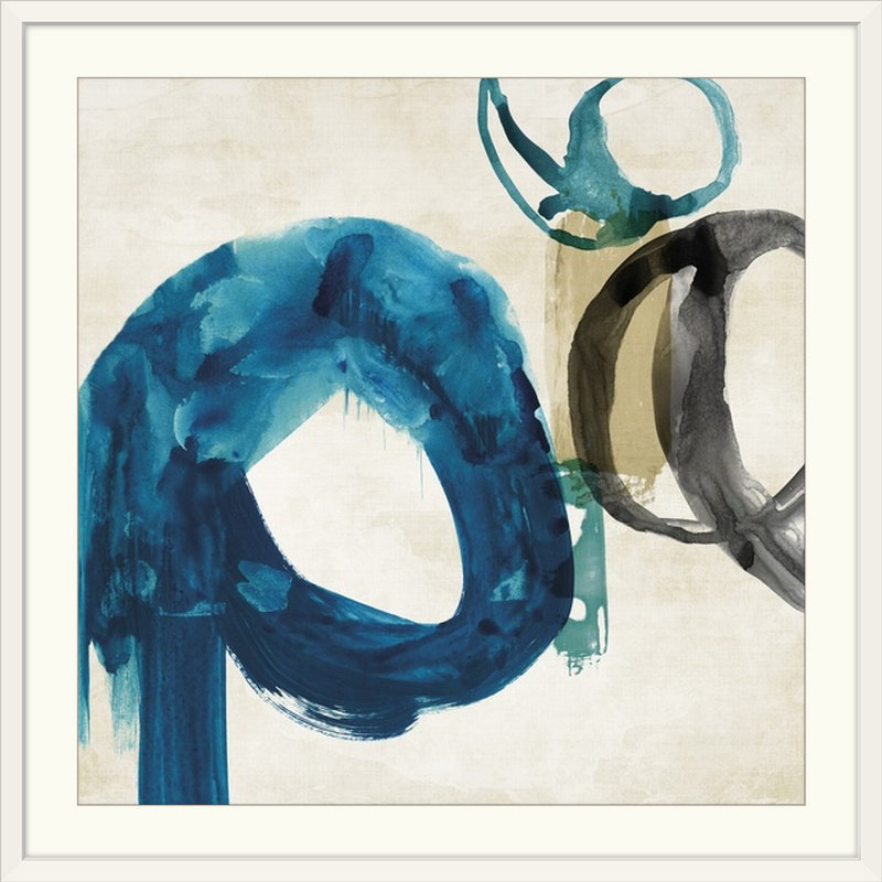 «Ring I» par Funkstown, reproduction d'art, Cadre noir, H 20" x l 20" x P 1"