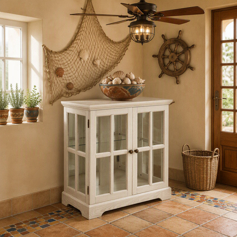 Vitrine à DEL avec tablettes réglables et fermeture magnétique, design rétro pour mettre en valeur vos biens précieux