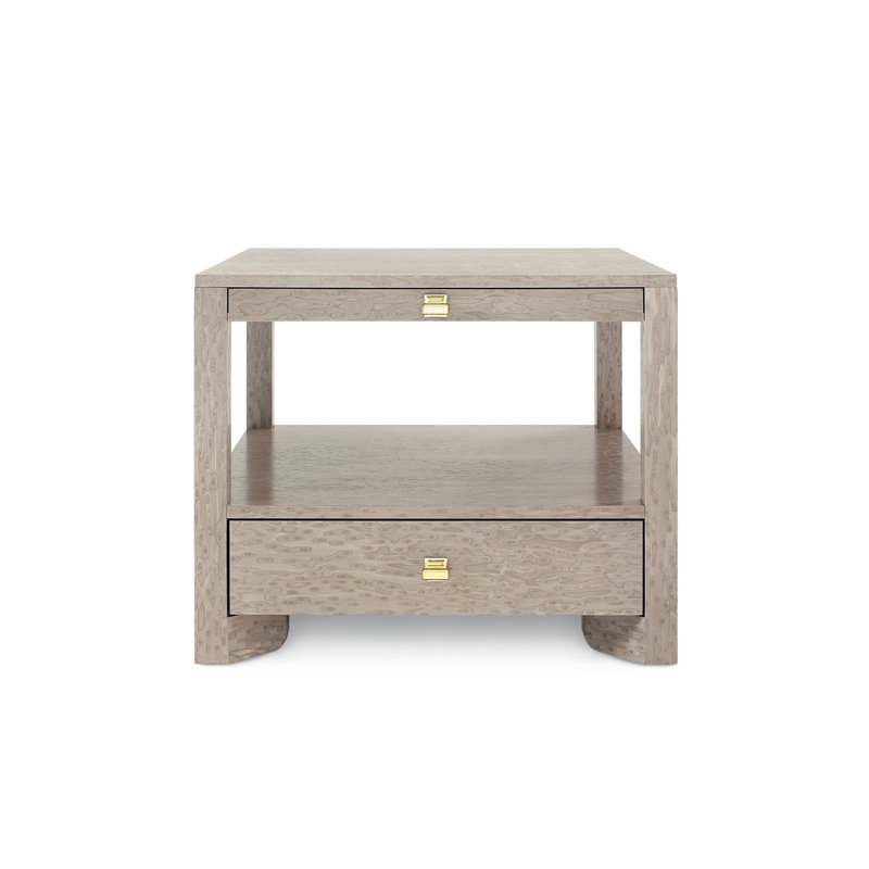 Lugano 1 - Drawer Nightstand, Taupe Gray