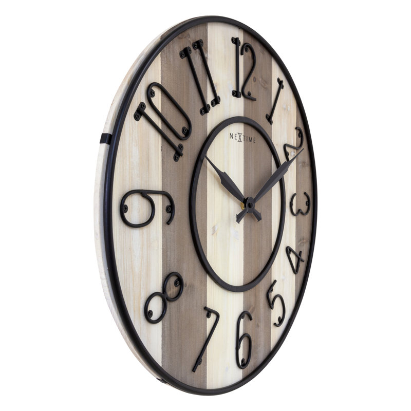 Oxford Wood and metal Wall Clock