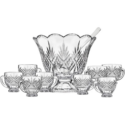 Ensemble de 10 bols et verres à punch Dublin Crystal