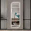Miroir mural pleine longueur 65 po x 21 po à DEL avec forme irrégulière, éclairage à intensité variable 3 couleurs et verre sans cuivre de 5 mm pour le vestibule, la chambre à coucher et le salon