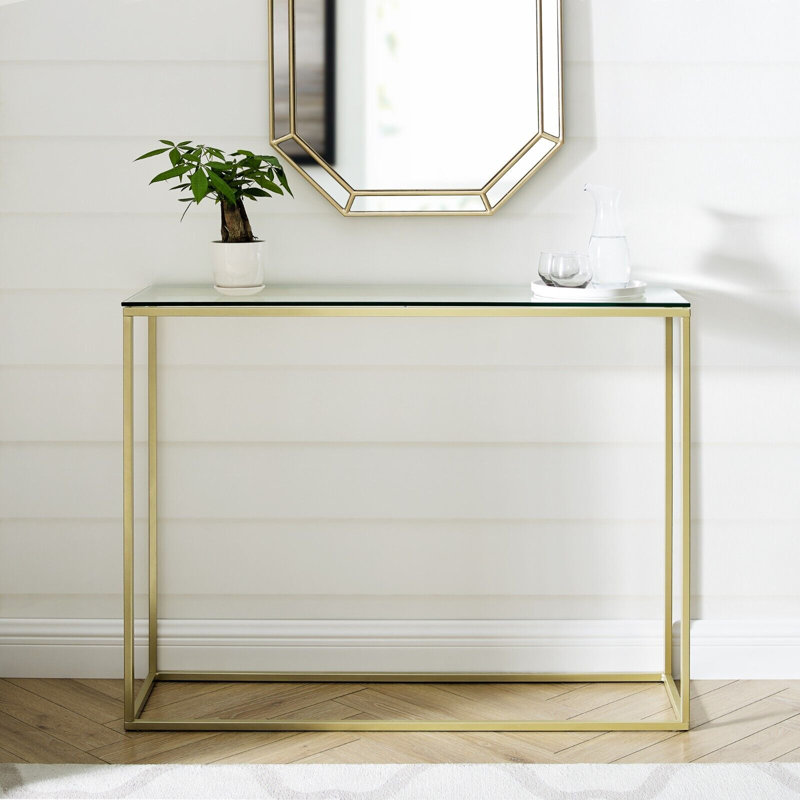 Motto 107cm Glass Top Console Table