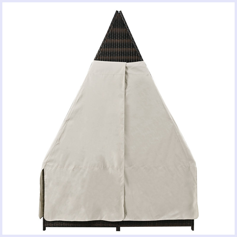 Ensemble de conversation d'extérieur pour 2 personnes avec coussins Farisa, Beige
