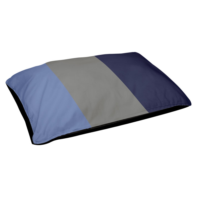 Coussin d'extérieur Memphis, Grand (l 40 po x P 30 po x H 14 po), Bleu basketball / gris basketball / bleu marine ba