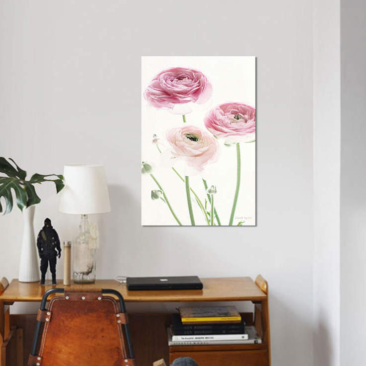 «Light And Bright Floral VI» par Elizabeth Urquhart - Giclée sur toile tendue avec châssis, H 18 po x l 12 po x P 1,5 po
