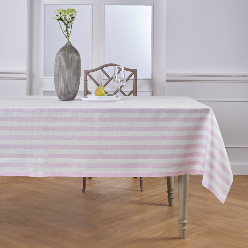 100% Pure Linen Tablecloth - Fete, 108" L x 60" W, Pine Green