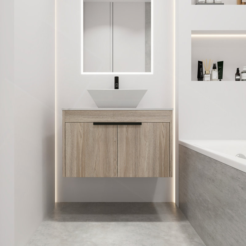 Ensemble de meuble-lavabo flottant 30 po avec lavabo en céramique 30 po Modern Design