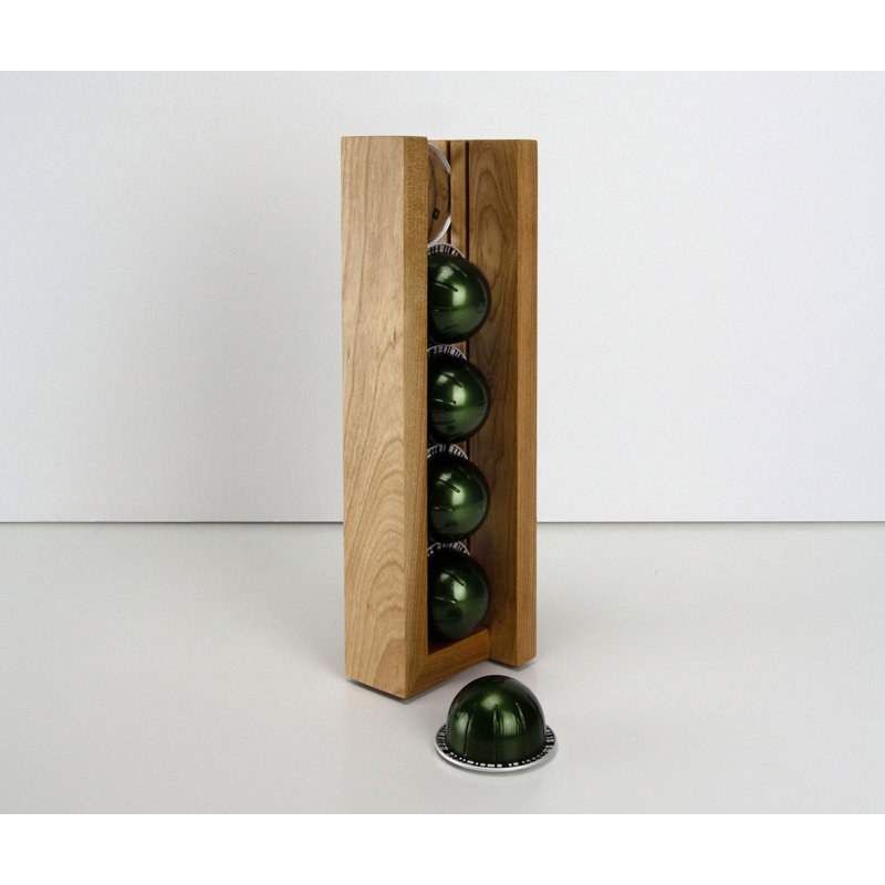 Support capsules de café en bois, Nespresso Vertuo