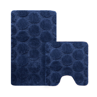3D Effect Supersoft High Density Anti Slip Cobla Bath Mat Set