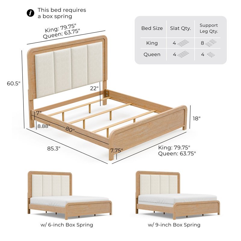 Beaucet Channel Tufted Panel Bed, King