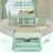 Kids Table And Chairs Set, 4 In 1 Toddler Art Desk With Storage Drawer, Wooden Activity Deskboard, Blackboard, Reversible & Detachable Tabletop, Bookshelf For Drawing, Playing, Learning(Green)-917917073
