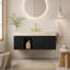 Meuble-lavabo flottant mural 48 po avec lavabo, 48 po, noir pour rangement de salle de bain-2849888-2849890-2849893