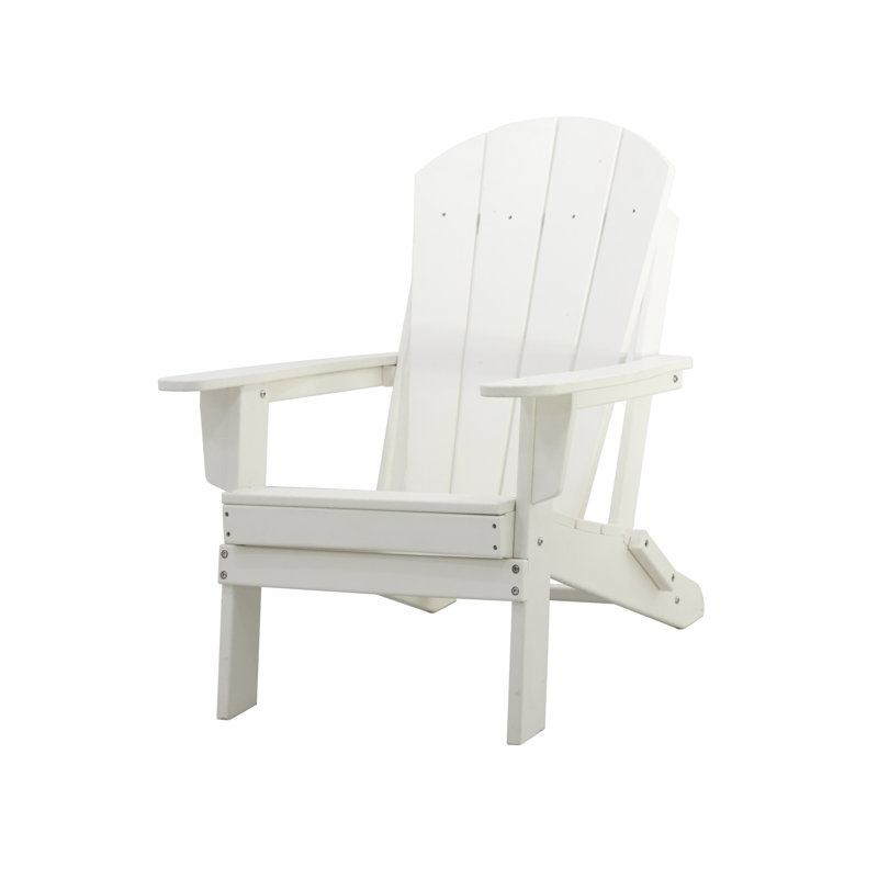 Outdoor Tri-leg Adirondack Chair, White