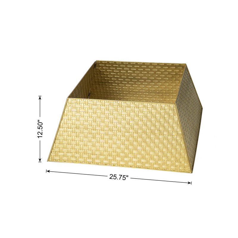 Gold Trapezoid Metal Weave Christmas Tree Collar