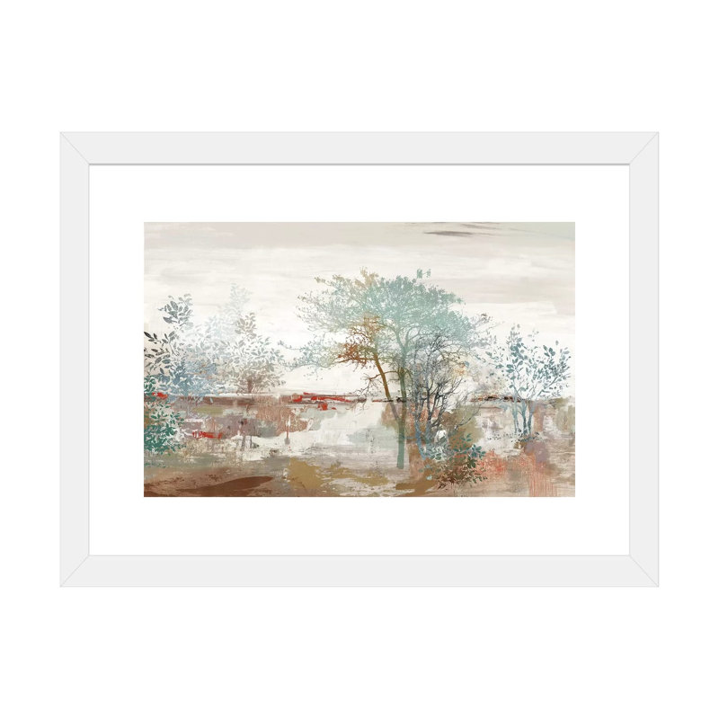 «Autumn Silence» par Allison Pearce - reproduction d'art, H 16 po x l 24 po x P 1 po, Papier encadré blanc