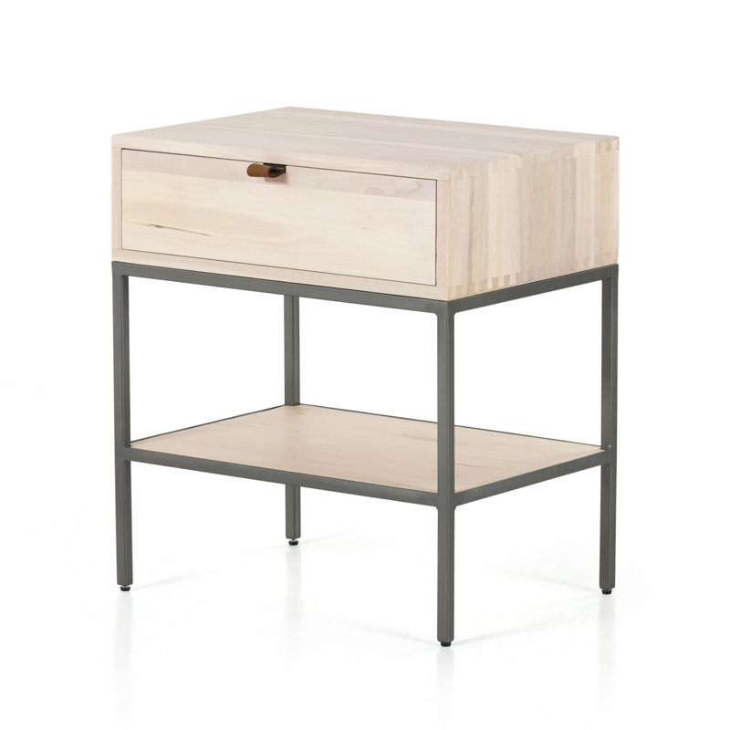 Trey 1 - Drawer Solid Wood Nightstand