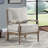 Ocelia Elegant 25.5" Wide Spindle Leg Accent Chair With Cushioned Back And Seat-99276346
