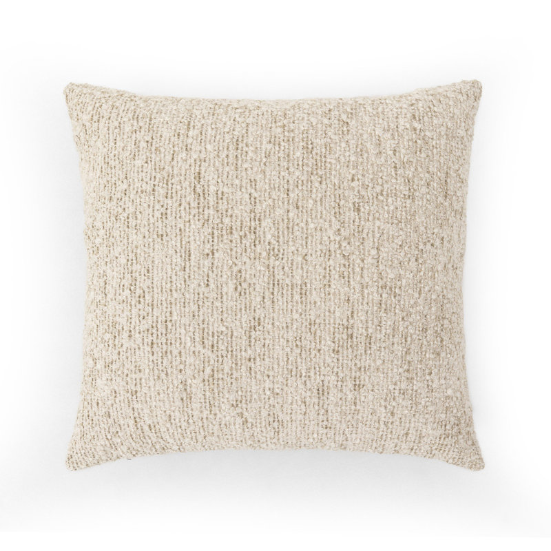 Callum Square Pillow Cover & Insert, Beige