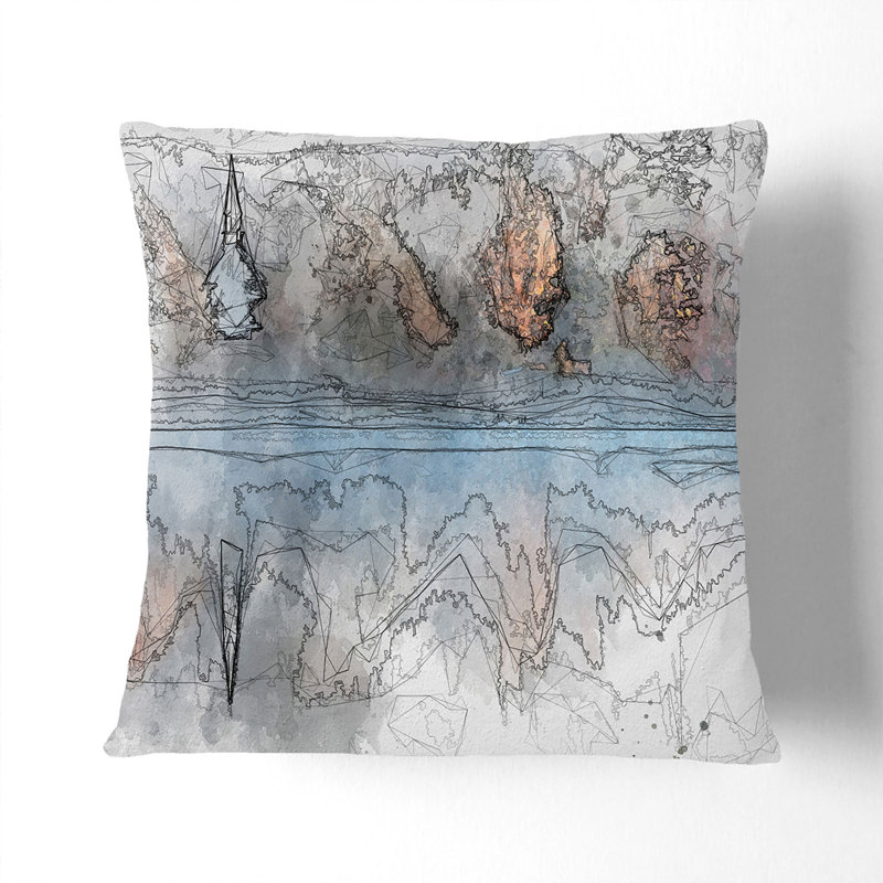 Square Throw Cushion, 55cm H x 55cm W x 20cm D