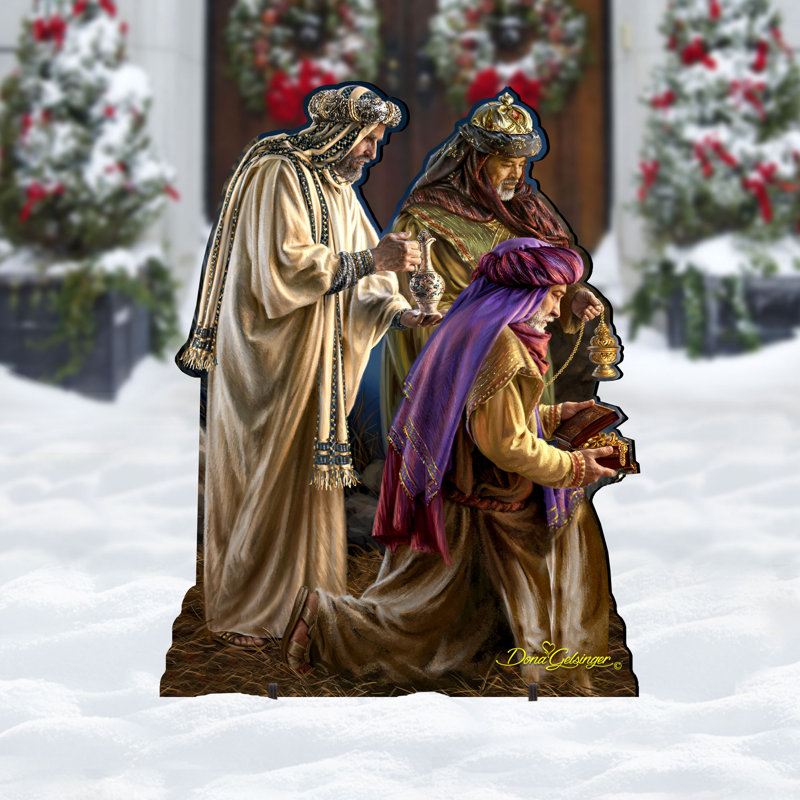 Handcrafted Baltic Birch Outdoor Nativity Decor Set