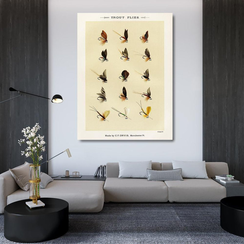 Marbury, Mary Orvis Canvas Art: Trout Fishing Flies VII from Favorite Flies and Their Histories, 47" H x 36" W