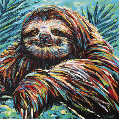 Sloth I by Carolee Vitaletti - Wrapped Canvas Painting