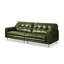 Causeuse-coussin modulaire en cuir véritable vert