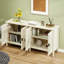 Salon, armoire d'appoint creuse à 2 portes, tablette réglable, stratifié mobile, poignée confortable, chambre à coucher respirante, buffet, motif, étagères, charnières
