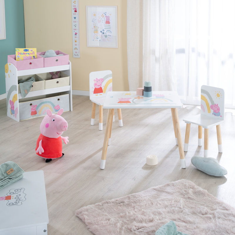 Kids 3 Piece Rectangular Play Or Activity Table and Chair Set