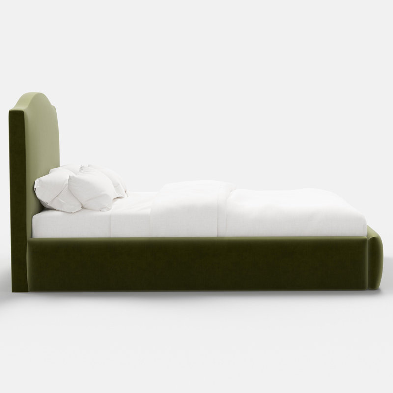 Perigold Upholstered Bed, California King, Green