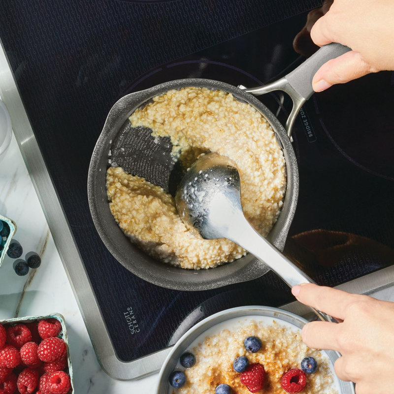 Circulon A1 Series with Scratchdefense Technology Nonstick Induction Straining Sauce Pan with Lid, 2 qt.