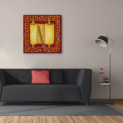 "Epic Graffiti" Année juive, rouleau de la Torah "par Andrea Strongwater, art mural sur toile