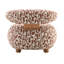Chaise d'appoint moderne sculpturale en tissu à motif brun