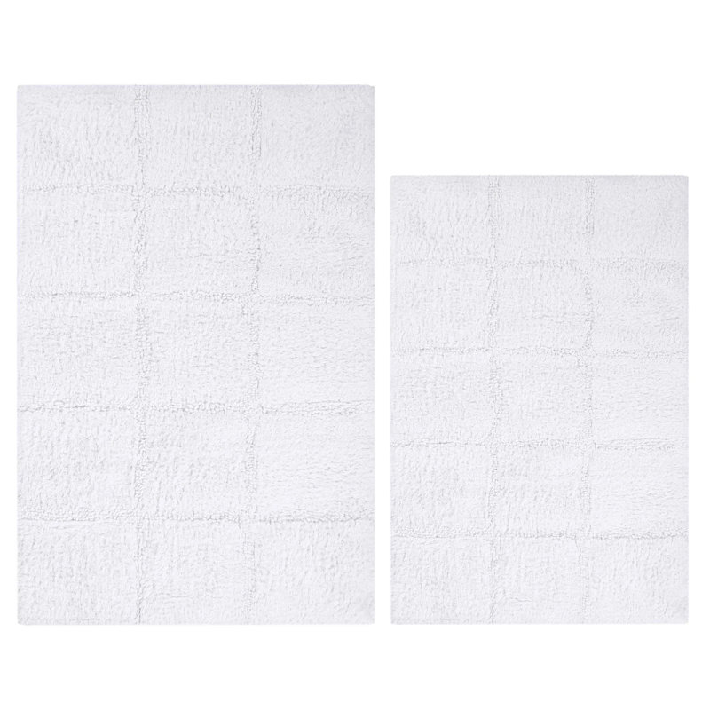 Ensemble de tapis de salle de bain 2 pièces Sandcliff, Dames blanches