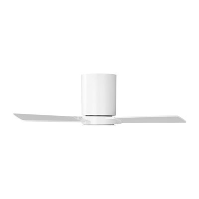 Visual Comfort Fan Rozzen 32 Hugger Indoor Ceiling Fan with Matte White ABS blades and Handheld Remote