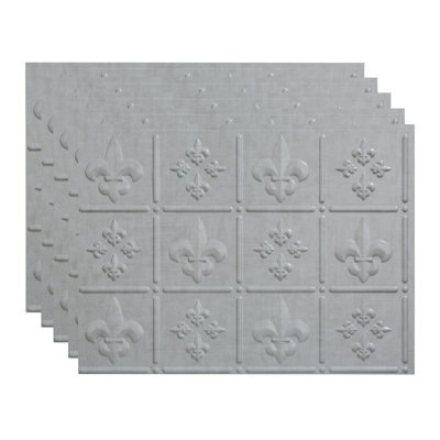 FASÄDE Fleur de Lis Decorative Vinyl 18in x 24in Backsplash Panel