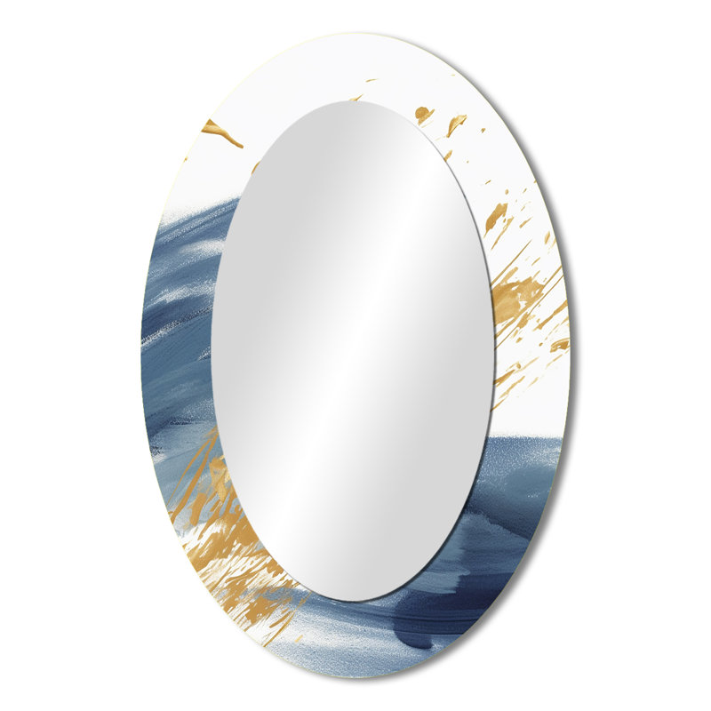 Lissie - Miroir abstrait en métal, 36 po x 24 po