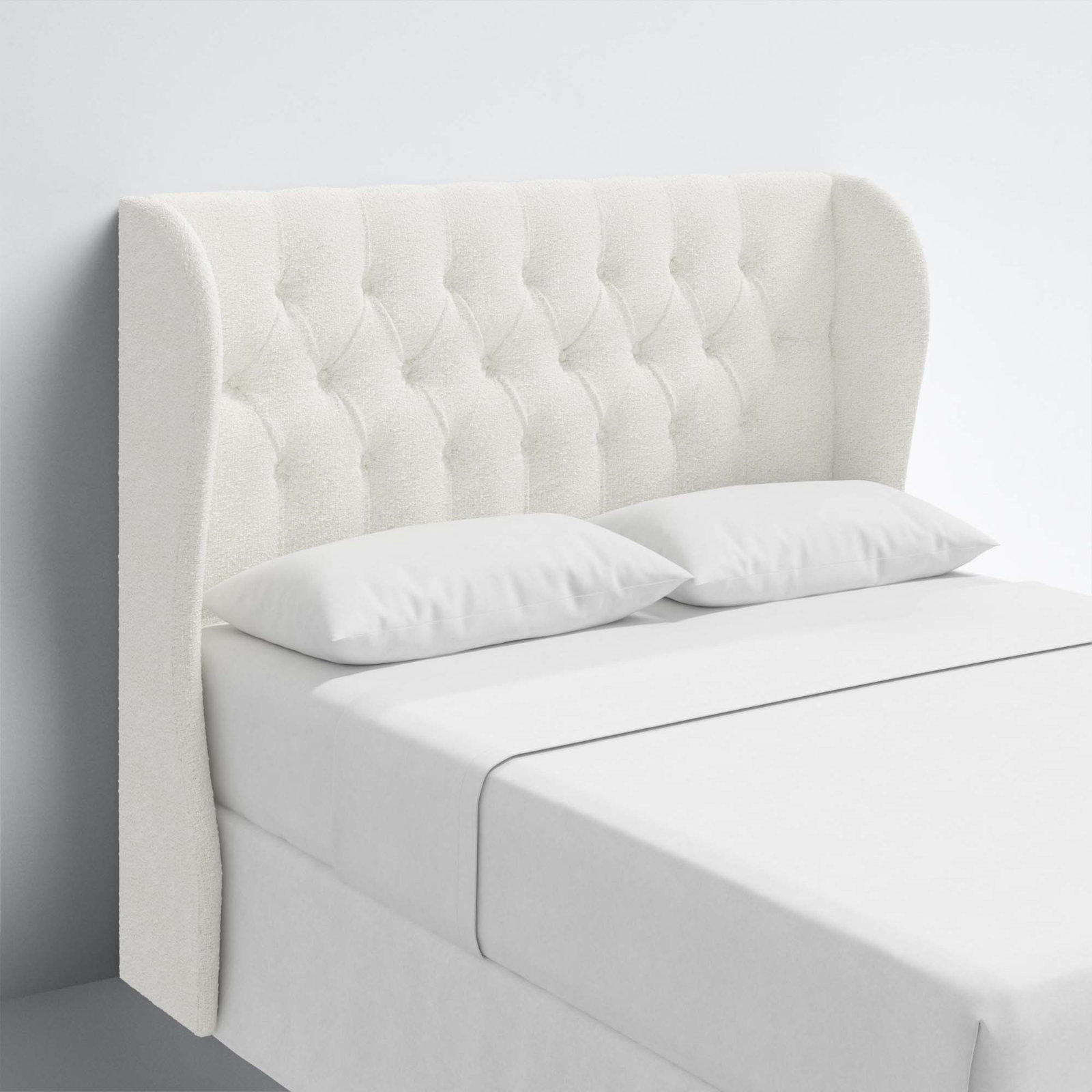 Tomey Upholstered Headboard, Full, Classic Snow Boucle