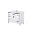 Meuble-lavabo blanc 48 po X P 22 po D, ensemble de dessus et robinet en marbre de culture-117970885