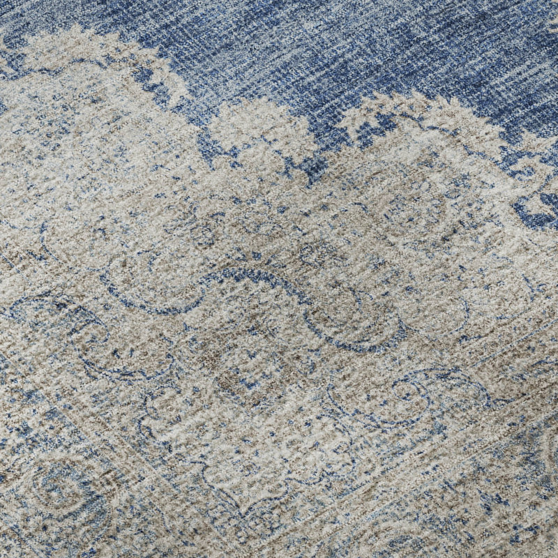 Tapis oriental lavable à la machine de qualité supérieure Naglee AMF1003, Rectangle 10 pi x 14 pi
