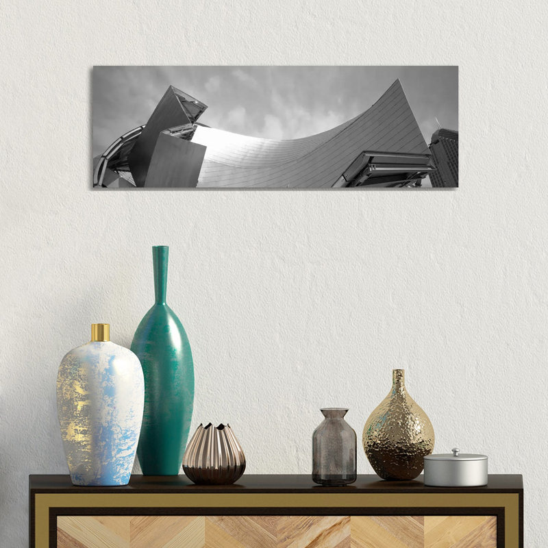 Low Angle View Of A Building, Millennium Park, Chicago, Illinois, USA - Wrapped Canvas Panoramic Print