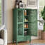 Armoire de rangement rustique avec tiroir, armoire décorative sculptée à 2 portes-811394575
