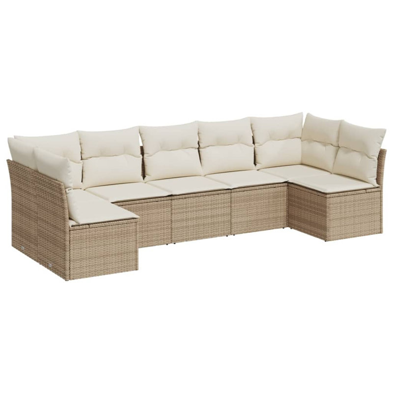 Grand canapé modulaire en rotin PE Vidaxl