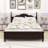 Vintage-Inspired Wooden Platform Bed with Unique Headboard-873768147-873768149