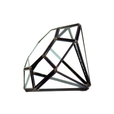 Terrarium en verre diamond