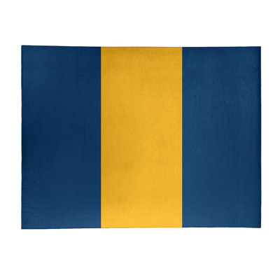 Tapis bleu/jaune