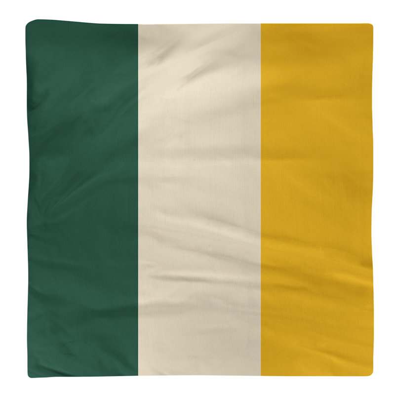 Striped Square Napkin, 10" x 10", Forest Green/Minnesota Wheat/Harvest Gold, Polyester