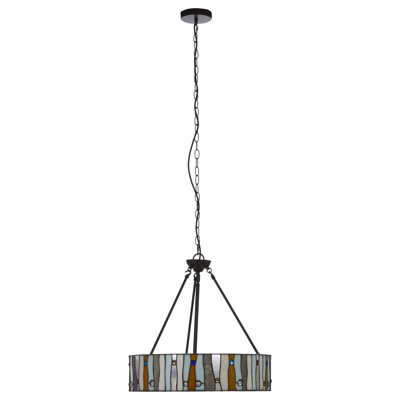 Mundelein 3 - Light Multicolour Drum Pendant